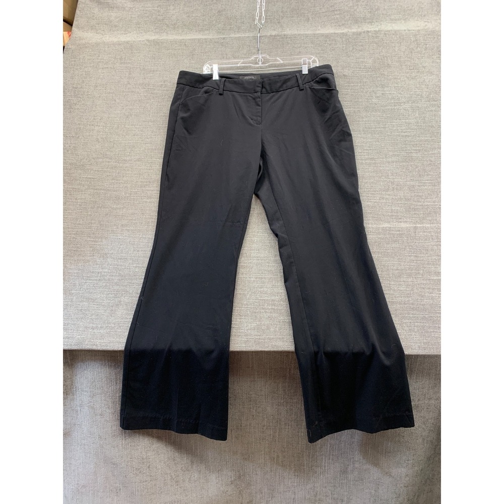 Daisy Fuentes Moda Dress Pants Womens 16‎ Black Mid Rise Flare Leg Career Formal
